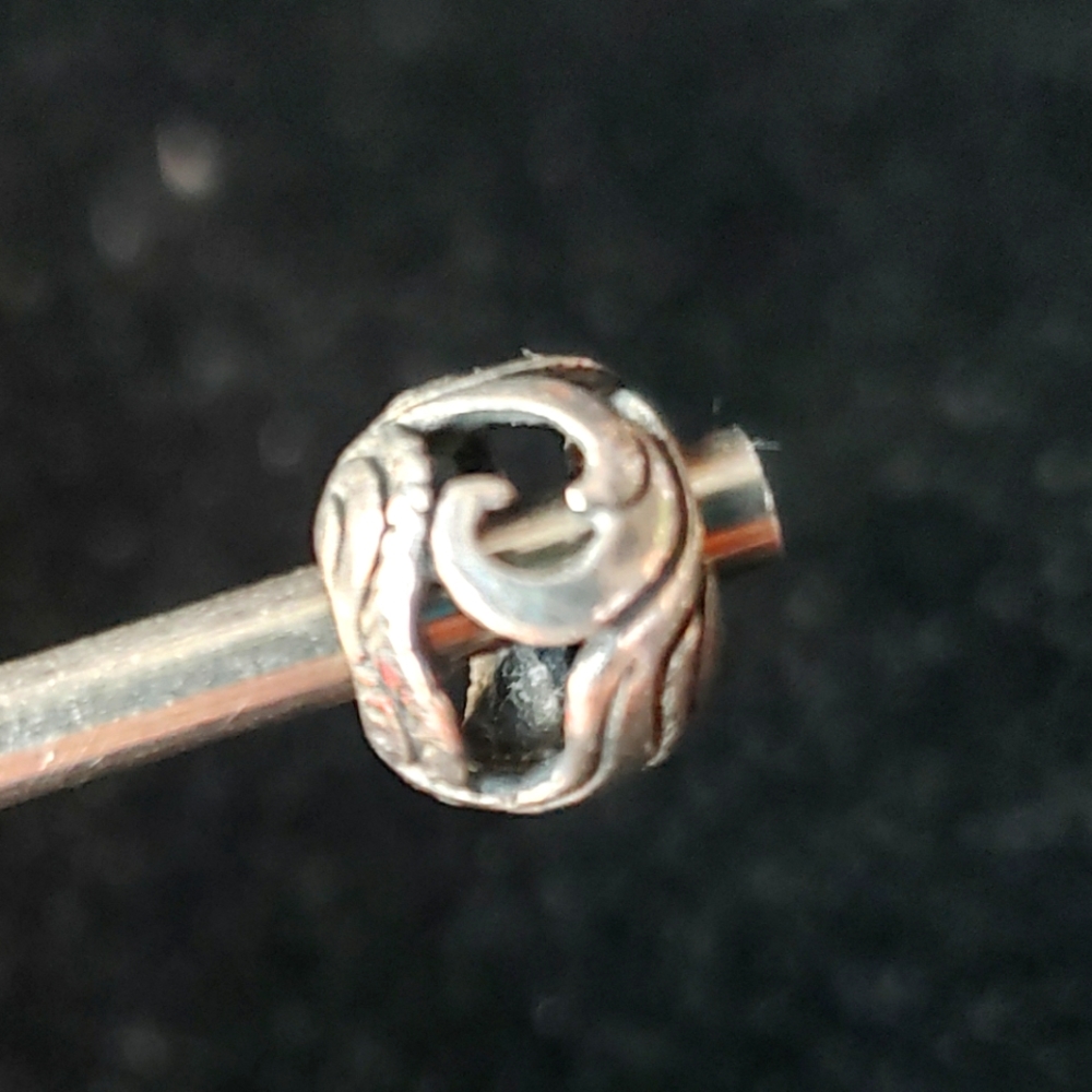 Trollbeads Freedom Feather Bead- retired- silver